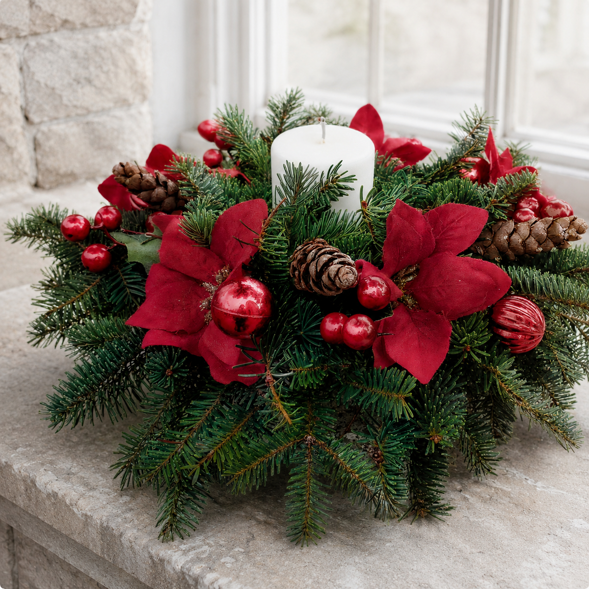 Fire + Frost Centerpiece